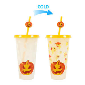 Halloween Clearance: Colour-Changing Halloween Cups- Yellow