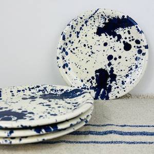 Dinnerware Ceramics: Side Plates (Set of 4) - Blue Splash