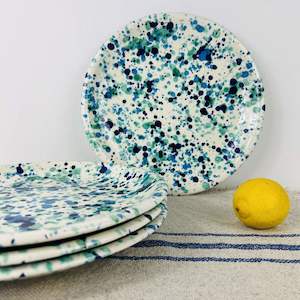 Dinnerware Ceramics: Dinner Plates (Set of 4) - Sea Spray
