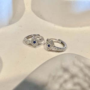 Jewellery: Mini Eye Hoops - Silver