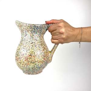 Jugs Vases: Jug - Ceramic - Confetti Painted