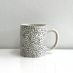 Pottery Ceramics: Coffee Mug - Black Dots