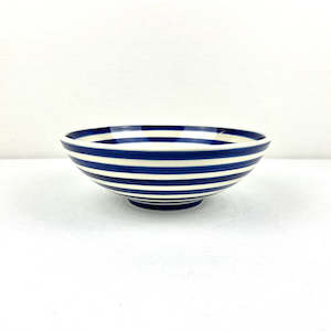 Pasta Bowl - Navy Stripe