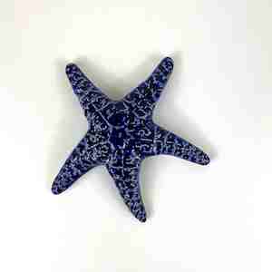 Objects Ornaments: Ceramic Sea Star - Dark Blue