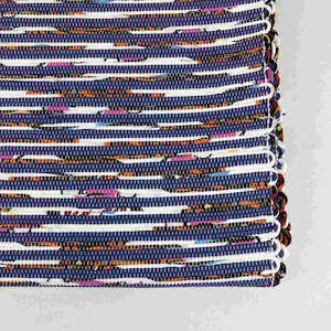 Hall Runners: Large Runner - Lilac, White & Floral Stripe