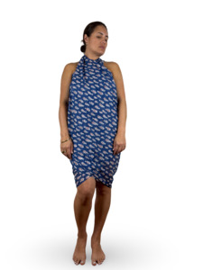 Fishes Sarong - Blue & Red