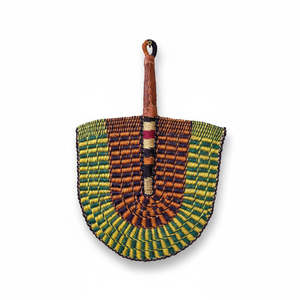 Woven Fans Wall Art: Woven Fan - Chameleon