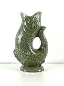 Fish Gluggle Jug - Sage