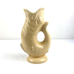 Fish Gluggle Jug - Beige