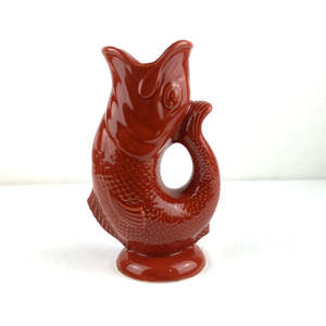 Fish Gluggle Jug - Red