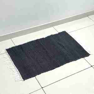 Mats: Cotton Floor Mat - Plain Dark Navy