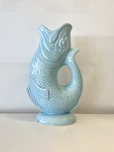 Fish Gluggle Jug - Pale Blue