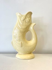 Jugs Vases: Fish Gluggle Jug - Butter