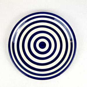 Dinner Plate - Navy Stripe