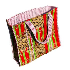 Bags Baskets: Cotton Tote Bag - Tiger Chilli & Lime