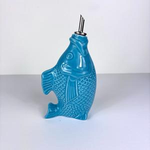 Fish Olive Oil Jug - Turquoise