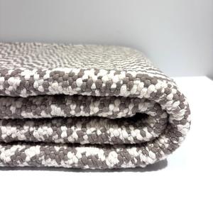 Large Floor Rug - Taupe & White Confetti