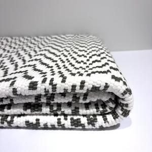 Large Rugs: Large Floor Rug - White & Khaki Confetti