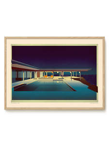 Prints Wall Art: Art Print - A2 - Sander Patelski - Pierre Koenig Stahl House. Night