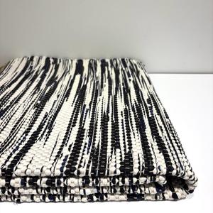 Rugs Mats: Medium Floor Rug - White, Black & Navy Zigzag