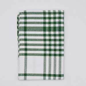 Table Dining: Traditional Check Napkin - Green