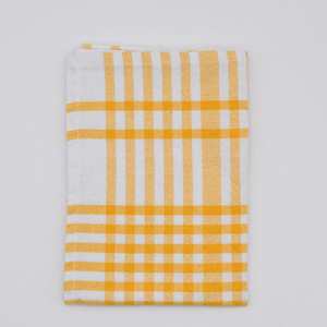 Table Dining: Traditional Check Napkin - Yellow