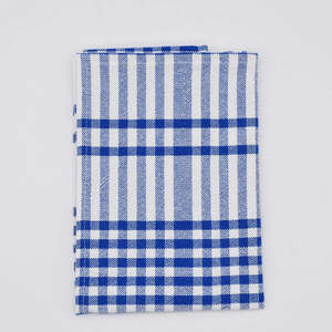 Table Dining: Traditional Check Napkin - Blue