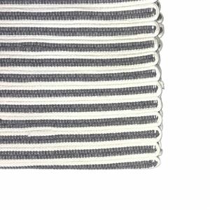 Rugs Mats: Small Runner - Grey & White Stripe