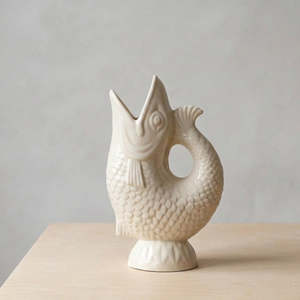 Large Fish Jug - Beige