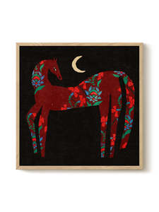 Prints Wall Art: Art Print - Enikő Eged - Turkish Ornament Horse