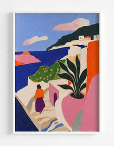 Prints Wall Art: Art Print - A2 - Axis & Hue - Beside The Seaside