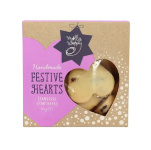 Shortbread Festive Hearts Cranberry Christmas Cookies