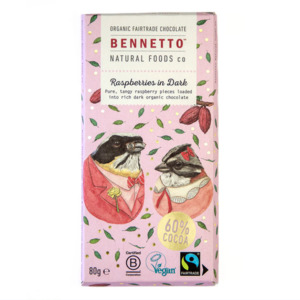 Custom Gift Box Sweet Treats: Raspberries in Dark Bennetto Chocolate