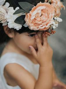 Wedding Flowers: Half Flower Crown