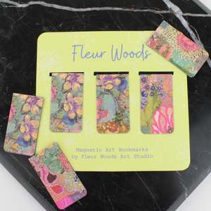 Artist Fleur Woods: Meadow Bookmarks - set of three