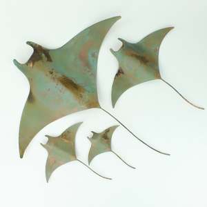 Artist Daniel Wright: Set of 4 Manta Rays