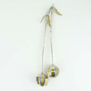 Artist Anna Gedson: Gold Poi - pair