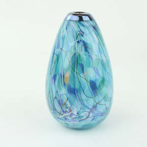 Tear drop vase - turquoise