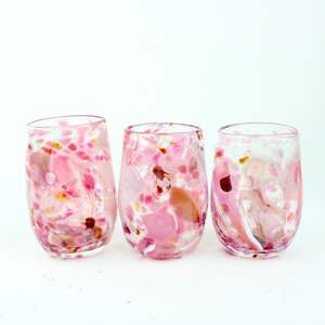 Grinter Glass: Shard tumbler - pink/red