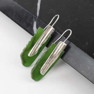 Textured edge earrings