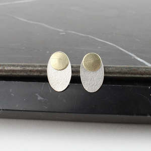 Two in One Studs - gold/silver