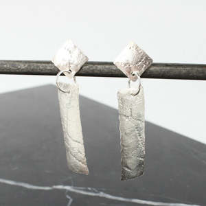 Imprinted Ladder Earrings