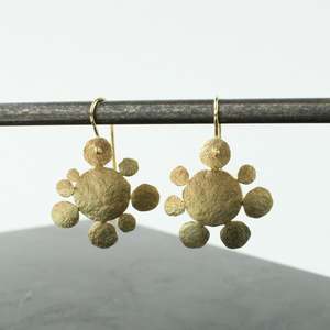 Artist Ilse Marie Erl: Flower Power Gold Earrings - small