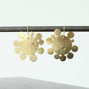 Artist Ilse Marie Erl: Flower Power Gold Earrings - large