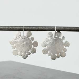 Flower Power Silver Earrings - large
