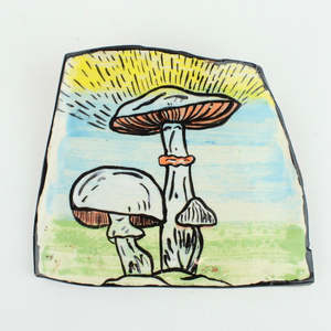 Artist Bernie Winkels: Mushrooms tile
