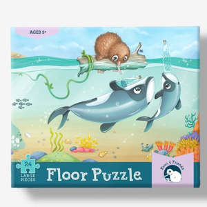Kwui And Friends: Puzzle - Māui Dolphin Mischief - 24 piece