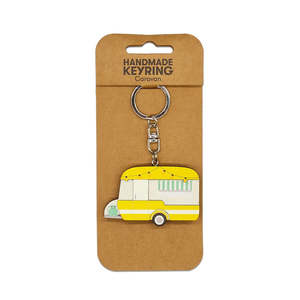 Wooden Keyring - Caravan
