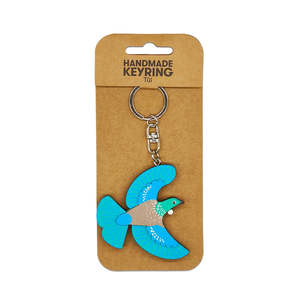 Wooden Keyring - Tūi