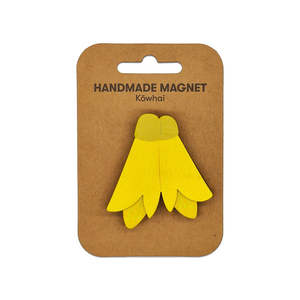 100 Nz: Wooden Magnet - Kowhai